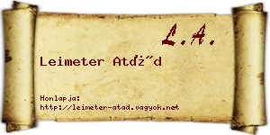 Leimeter Atád névjegykártya